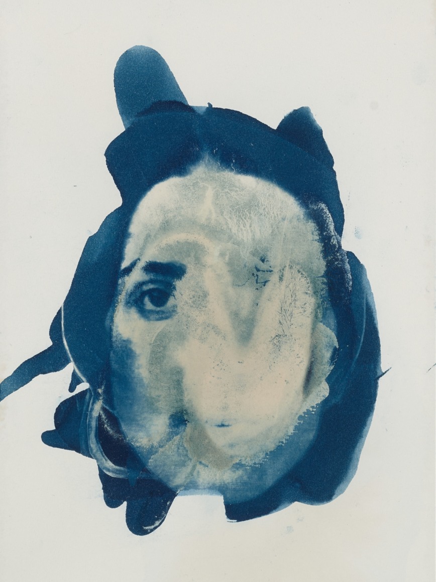 Portrait, 2023 Cyanotype 10 3/8 x 7 1/2 inches