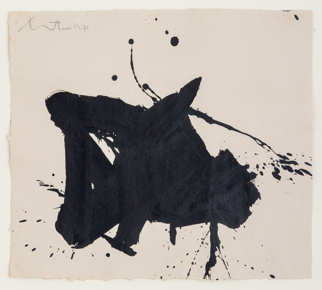Gesture Paper Painting No. 3, 1975 Acrylic on paper 20 x 22 1/2 inches © Copyright 2018 Dedalus Foundation, Inc. / Licensed by the Artists Rights Society (ARS), NY