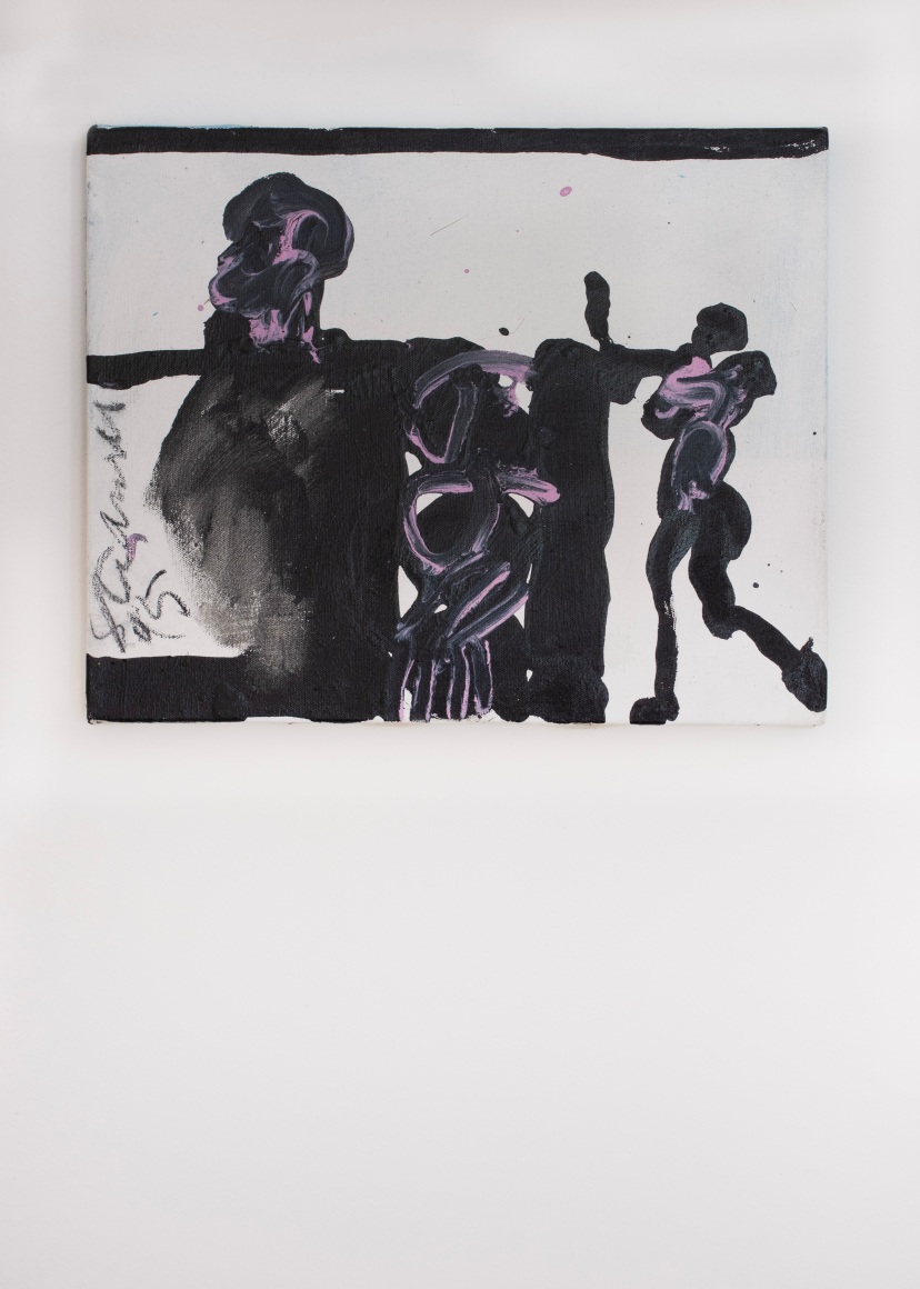 Vic's Focus, 1995 Acrylic on canvas 12 x 15 in.