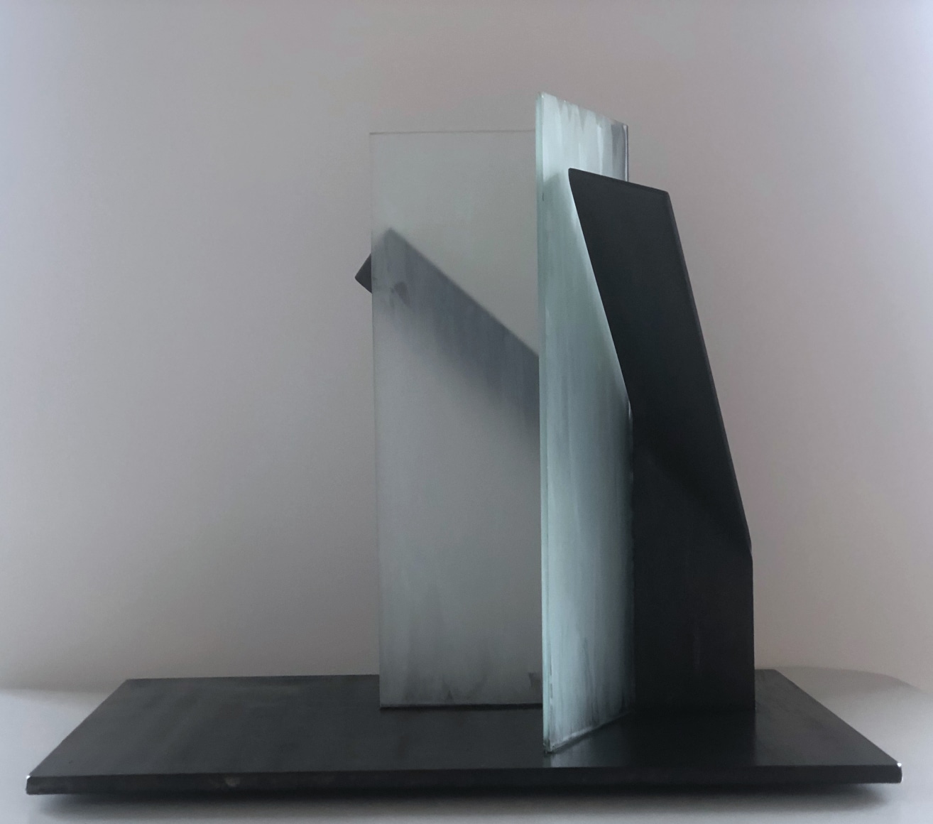 The Other Blue Gate, 1986 Steel and etched glass 25 1/2 x 18 3/4 x 21 1/4 inches