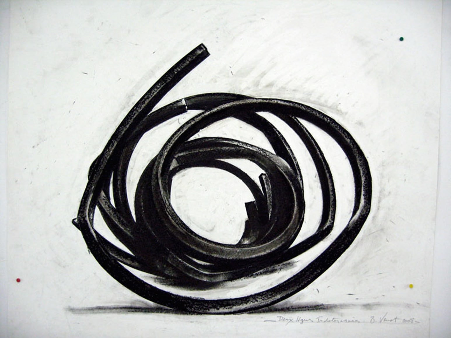 Bernar Venet, Two Indeterminate Lines, 2008
