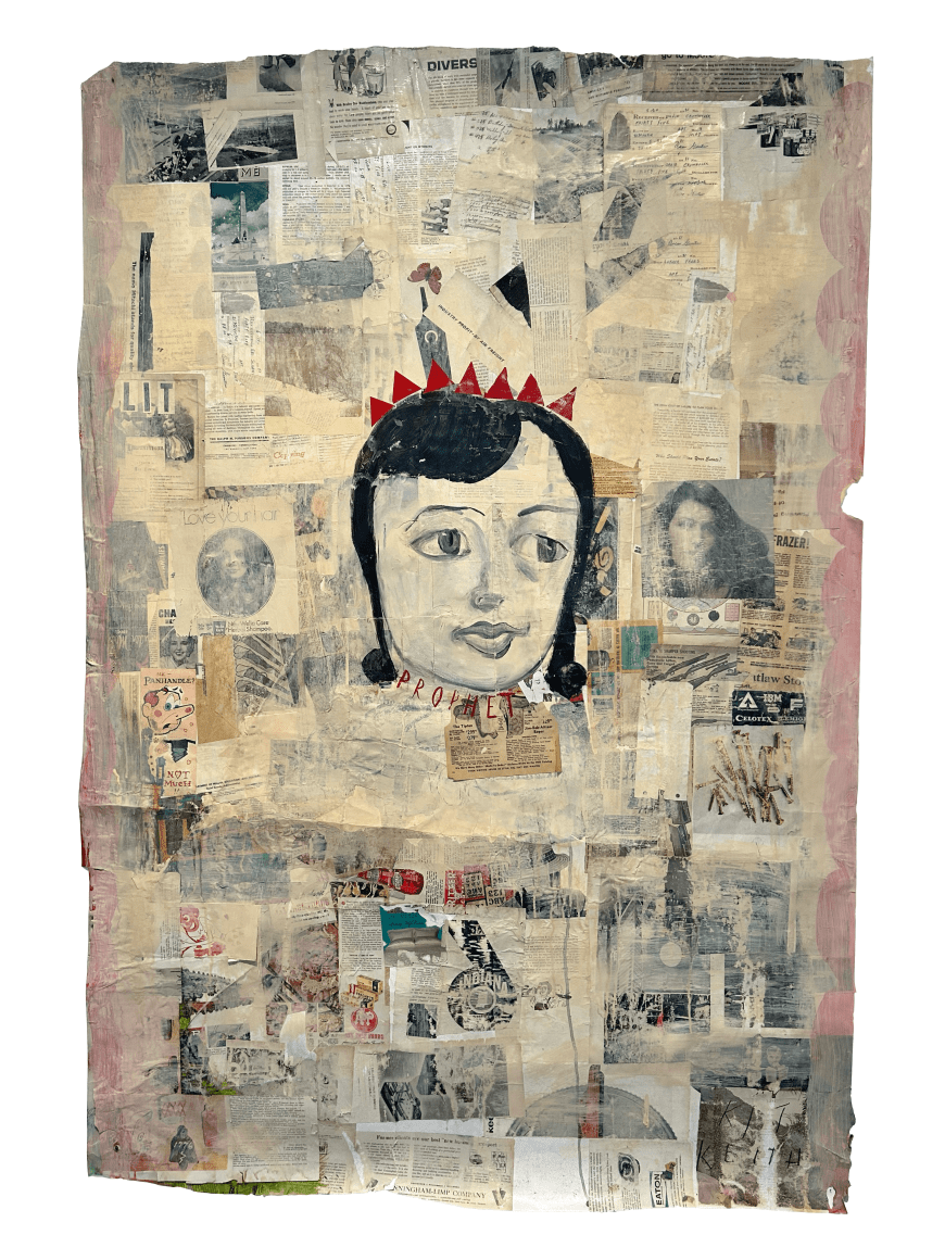 Prophet, 2024, Mixed media collage