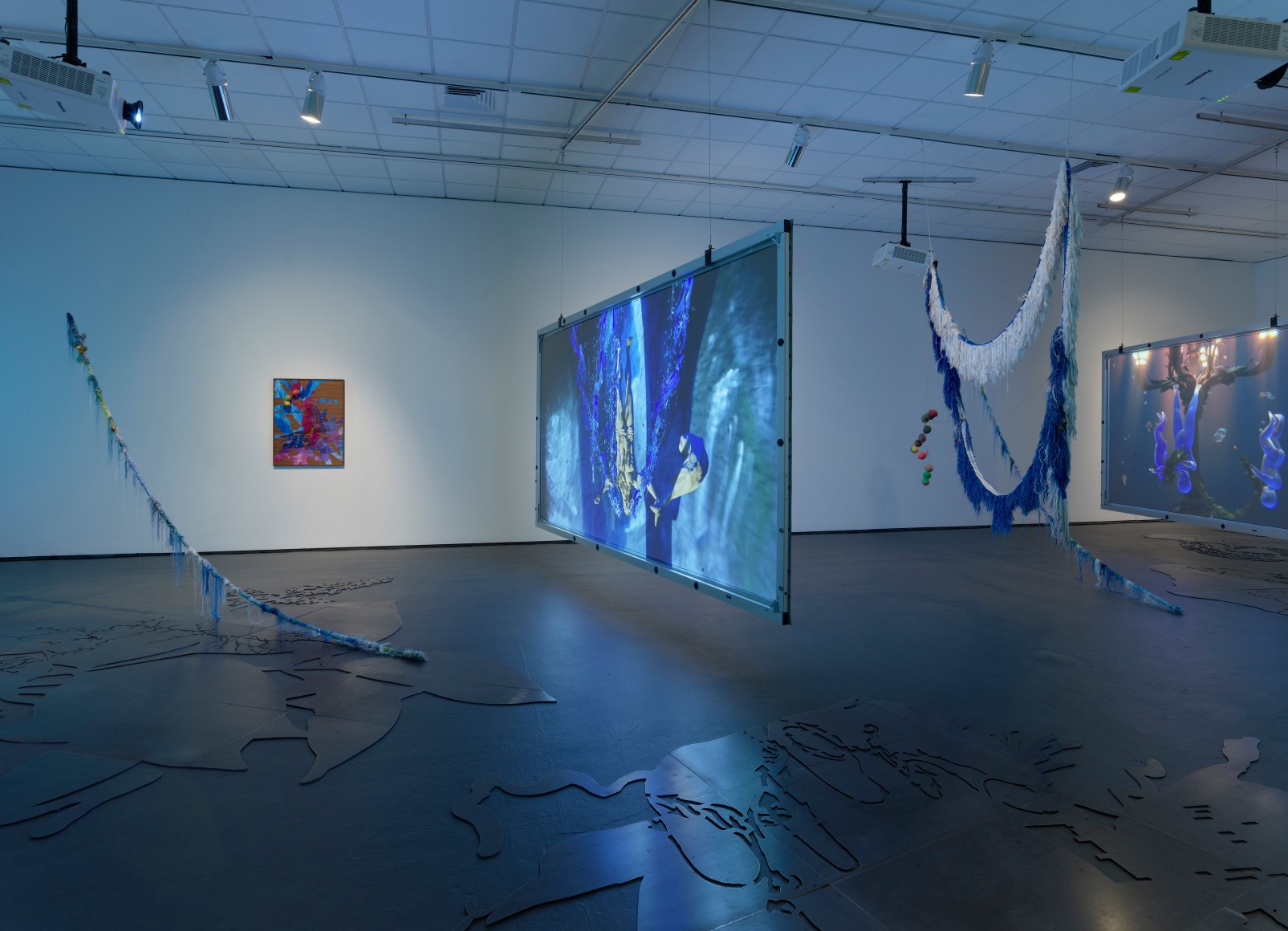 Julien Creuzet, Attila cataract your source at the feet of the green peaks will end up in the great sea blue abyss we drowned in the tidal tears of the moon