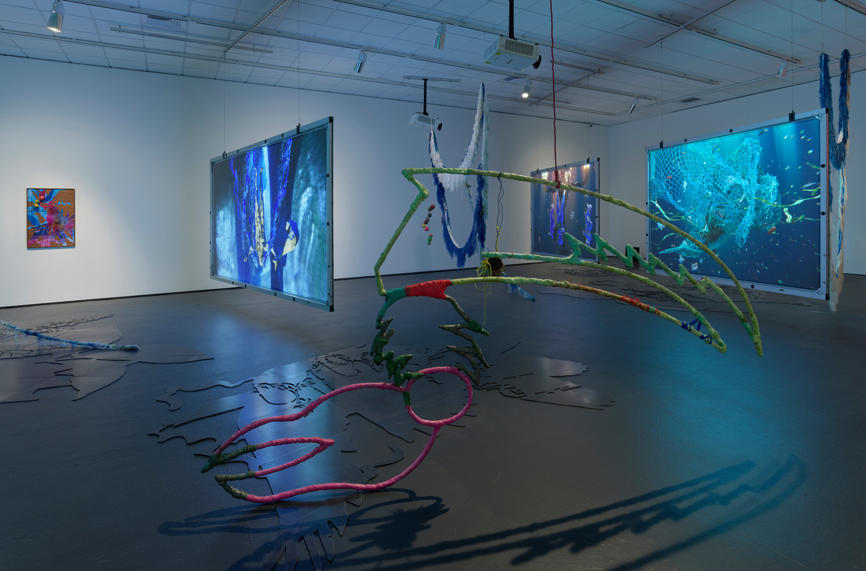 Julien Creuzet, Attila cataract your source at the feet of the green peaks will end up in the great sea blue abyss we drowned in the tidal tears of the moon