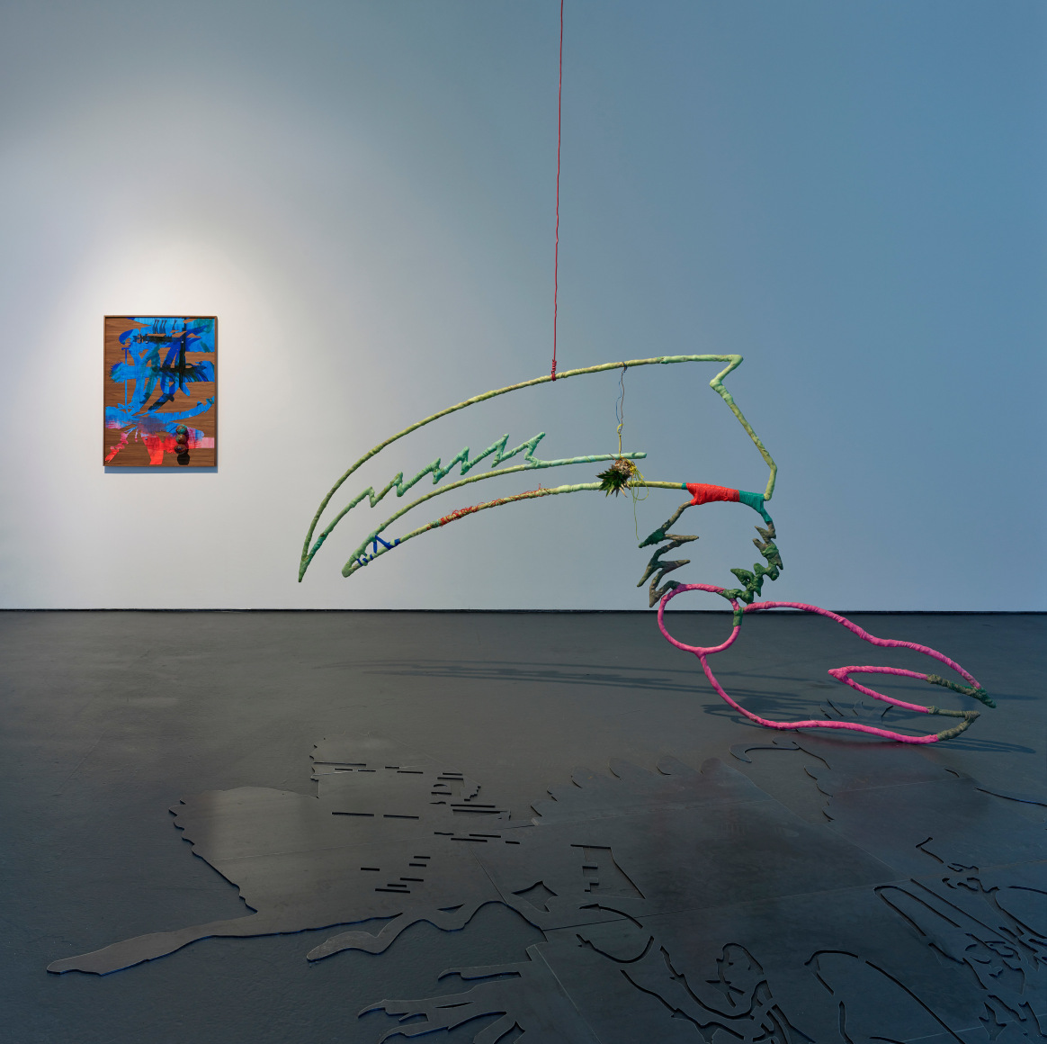 Julien Creuzet, Attila cataract your source at the feet of the green peaks will end up in the great sea blue abyss we drowned in the tidal tears of the moon