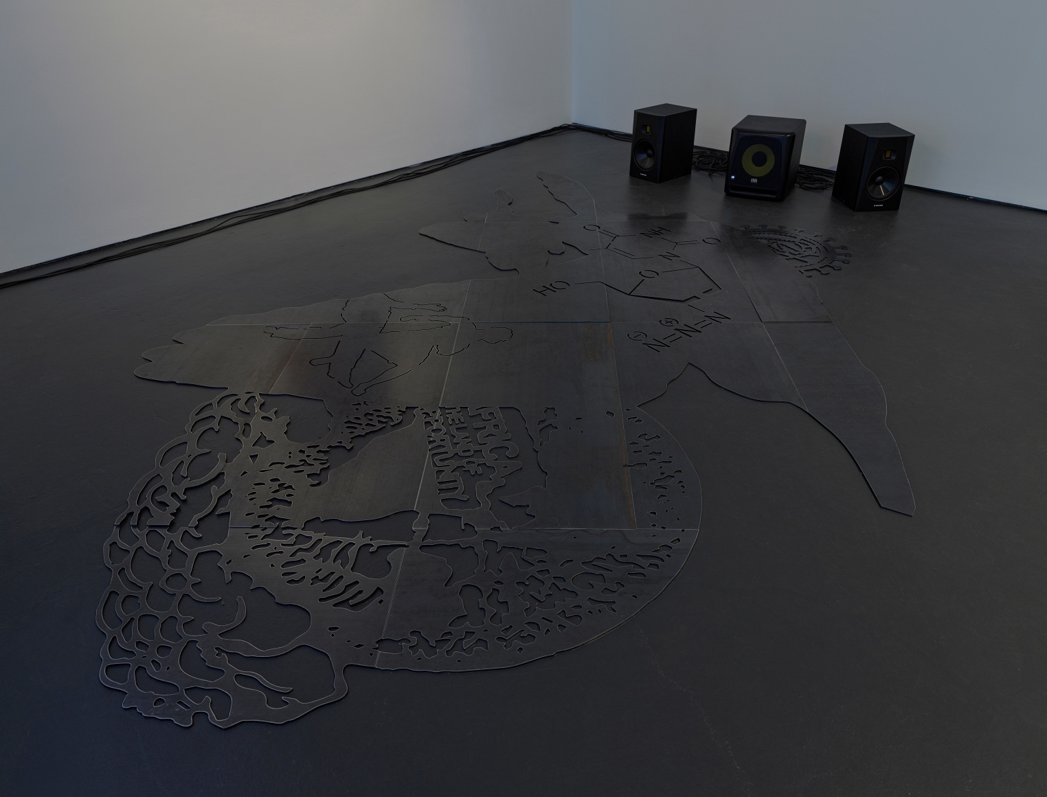 Julien Creuzet, Attila cataract your source at the feet of the green peaks will end up in the great sea blue abyss we drowned in the tidal tears of the moon