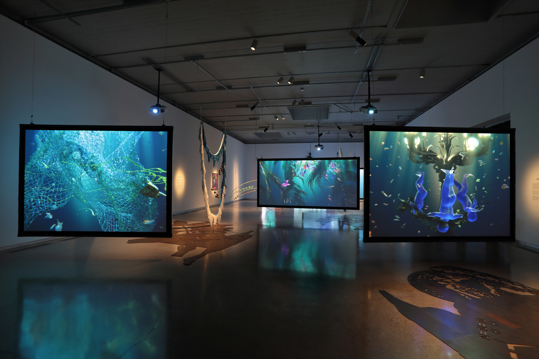 Julien Creuzet, Attila cataract your source at the feet of the green peaks will end up in the great sea blue abyss we drowned in the tidal tears of the moon