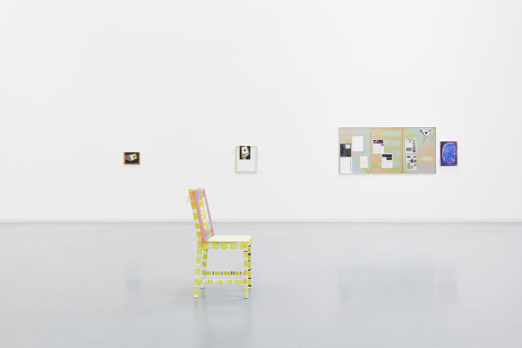 Hayley Tompkins, Stick crystals to paintings