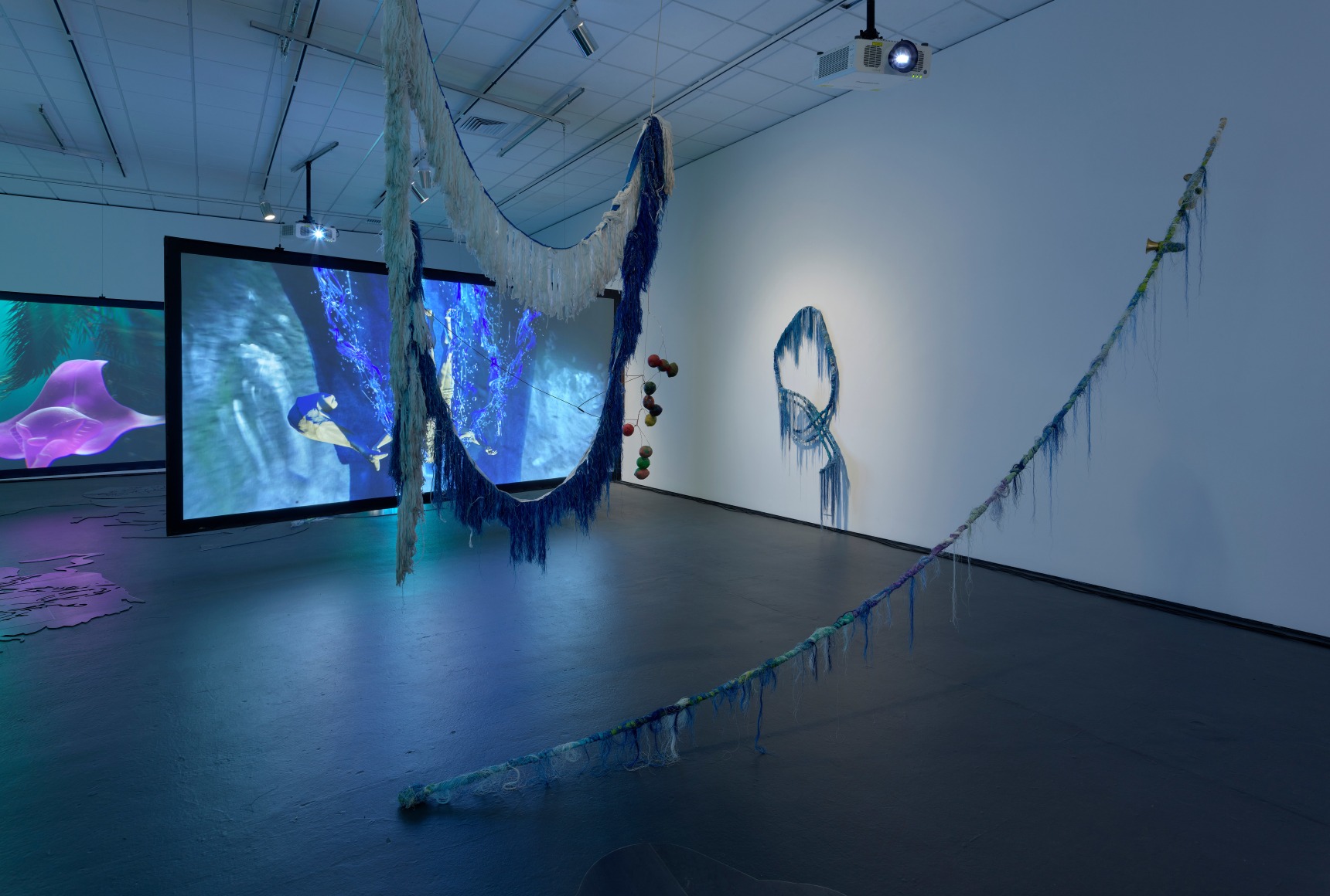 Julien Creuzet, Attila cataract your source at the feet of the green peaks will end up in the great sea blue abyss we drowned in the tidal tears of the moon