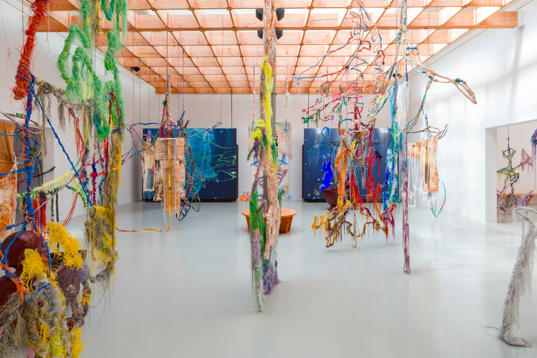 Julien Creuzet,&nbsp;Attila cataract your source at the feet of the green peaks will end up in the great sea blue abyss where we drowned in the tidal tears of the moon