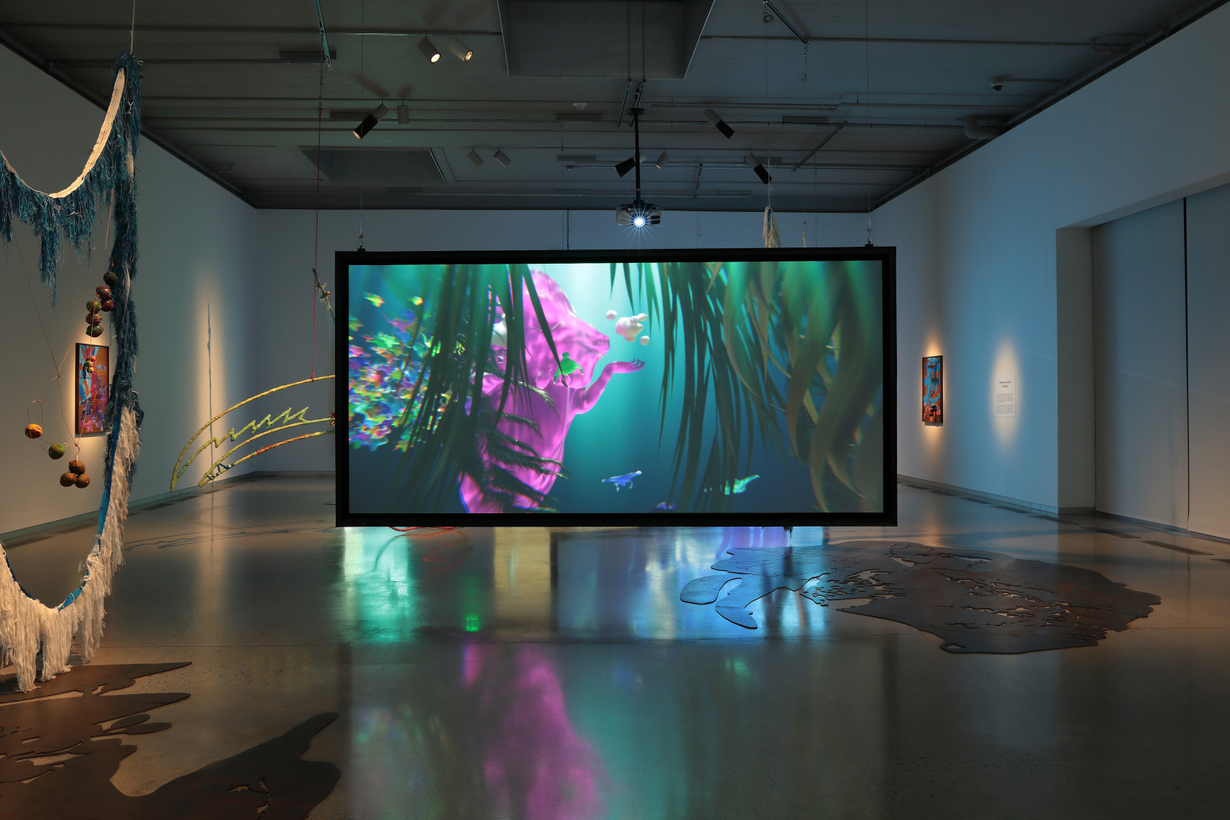 Julien Creuzet, Attila cataract your source at the feet of the green peaks will end up in the great sea blue abyss we drowned in the tidal tears of the moon