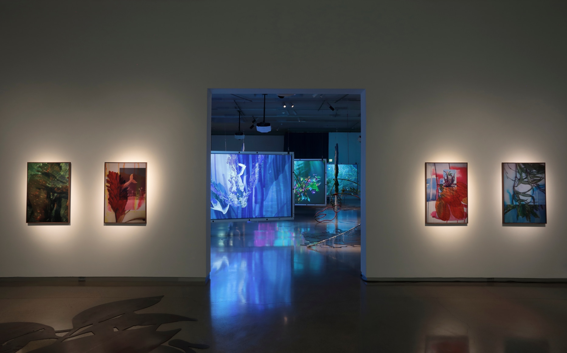 Julien Creuzet, Attila cataract your source at the feet of the green peaks will end up in the great sea blue abyss we drowned in the tidal tears of the moon