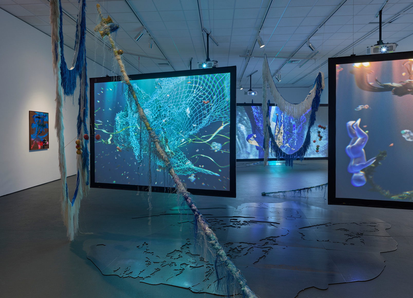 Julien Creuzet, Attila cataract your source at the feet of the green peaks will end up in the great sea blue abyss we drowned in the tidal tears of the moon