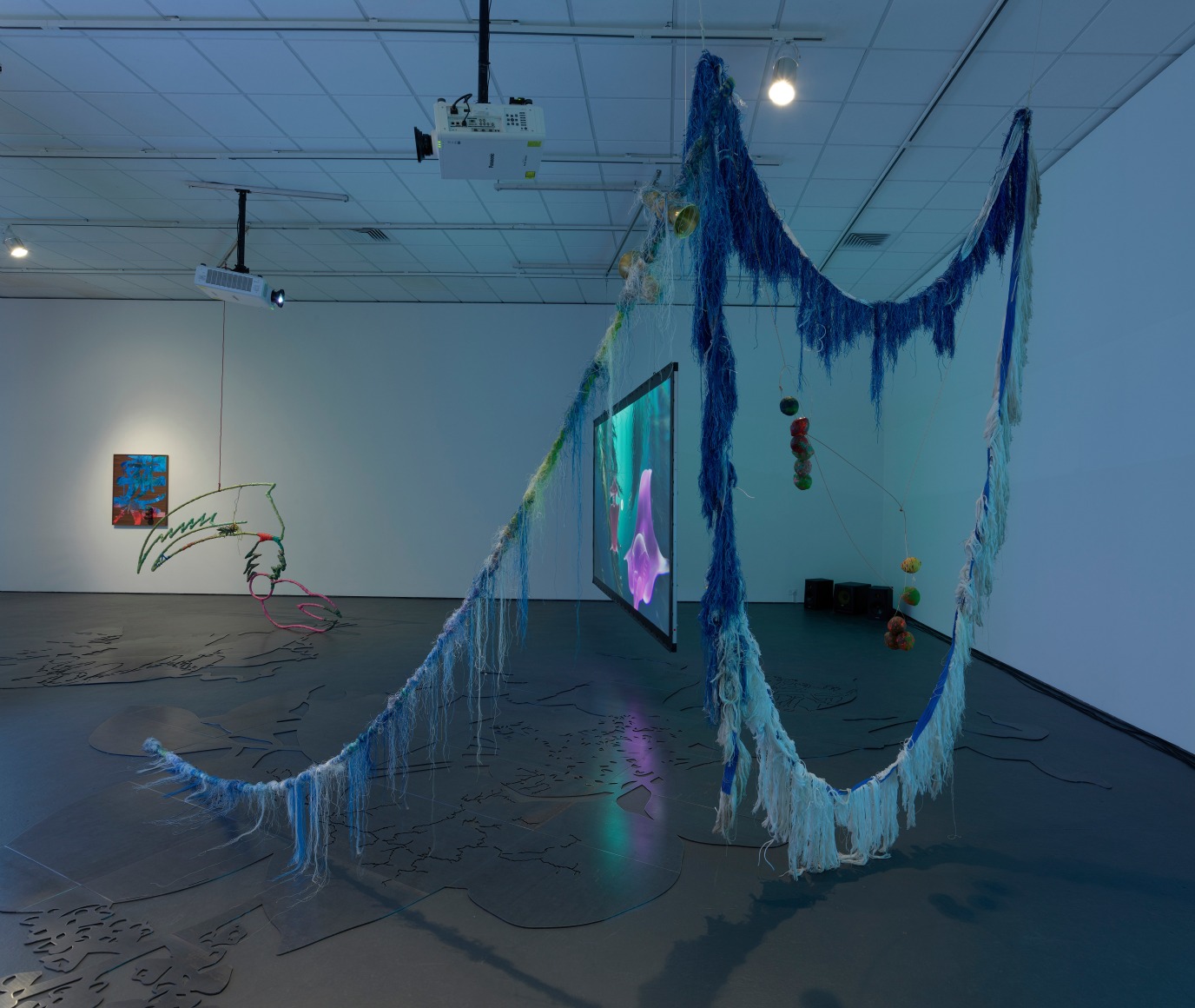 Julien Creuzet, Attila cataract your source at the feet of the green peaks will end up in the great sea blue abyss we drowned in the tidal tears of the moon