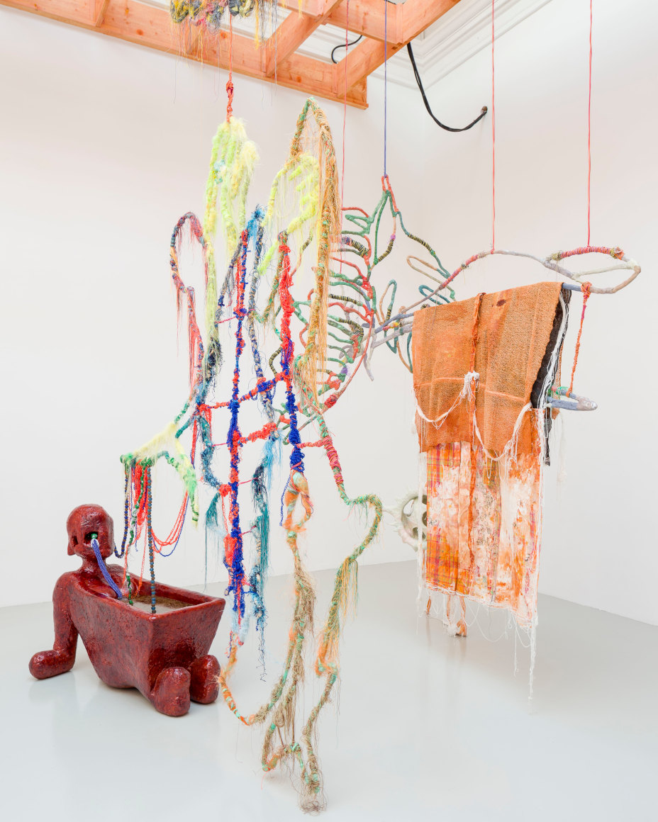 Julien Creuzet,&nbsp;Attila cataract your source at the feet of the green peaks will end up in the great sea blue abyss where we drowned in the tidal tears of the moon