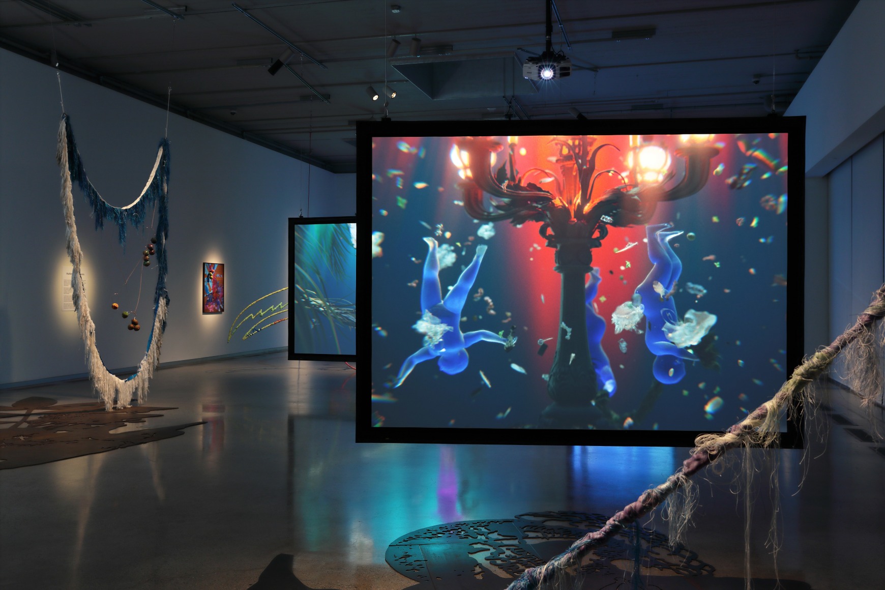 Julien Creuzet, Attila cataract your source at the feet of the green peaks will end up in the great sea blue abyss we drowned in the tidal tears of the moon