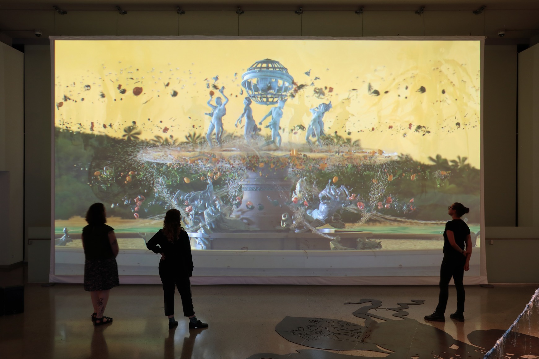 Julien Creuzet, Attila cataract your source at the feet of the green peaks will end up in the great sea blue abyss we drowned in the tidal tears of the moon