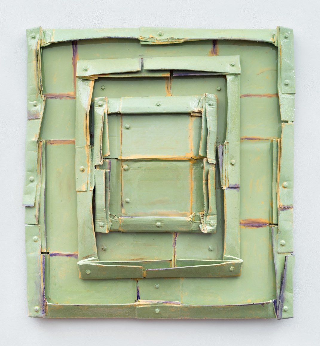 Machteld Rullens Crushed Homage to the Square (Bright Green), 2025