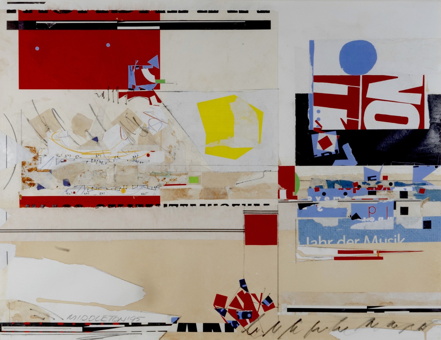 Jahr der Musik, 1995, Mixed media and collage on paper