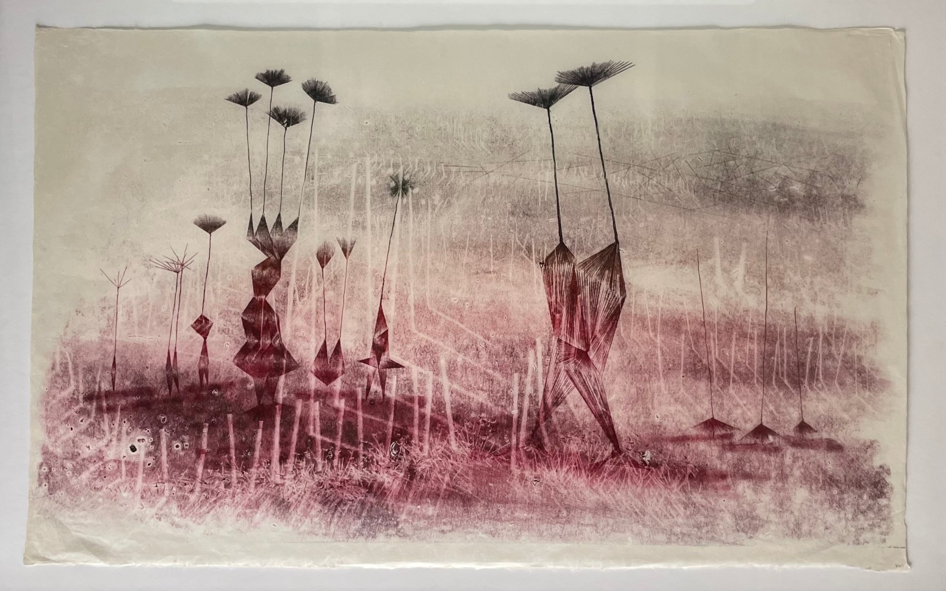 840, 1970, Monoprint on rice paper