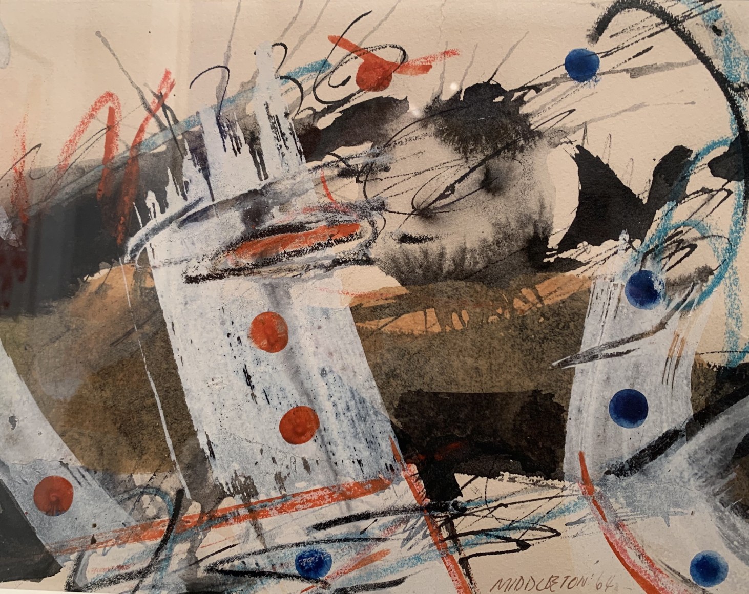 Galaxy, 1964&nbsp;, Watercolor, gouache, and crayon on paper&nbsp;