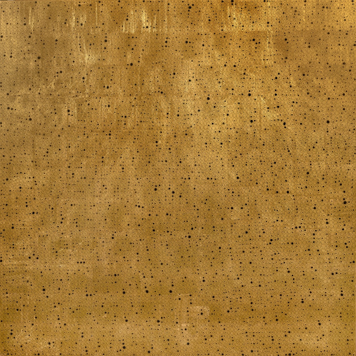 Untitled #661, 2013, Acrylic enamel and 23 karat gold on board