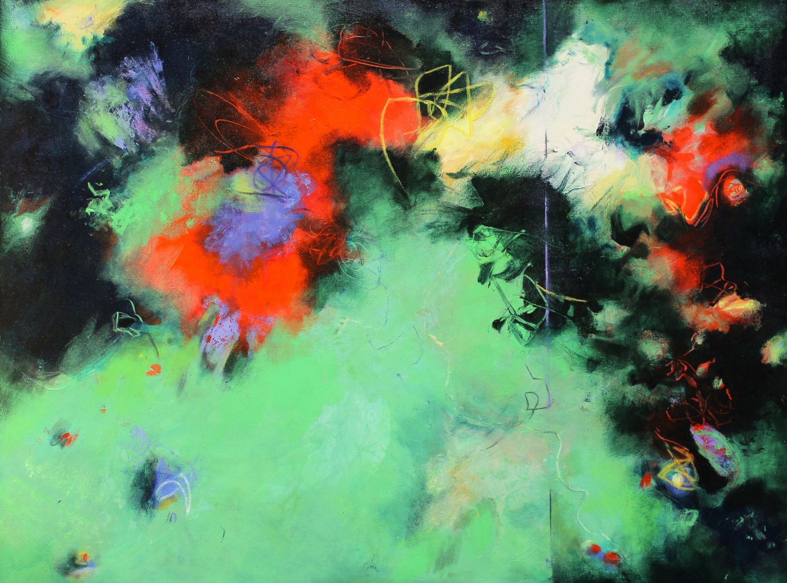 Brand New Box of Crayons, 2023&nbsp;, Acrylic and graphite on canvas&nbsp;