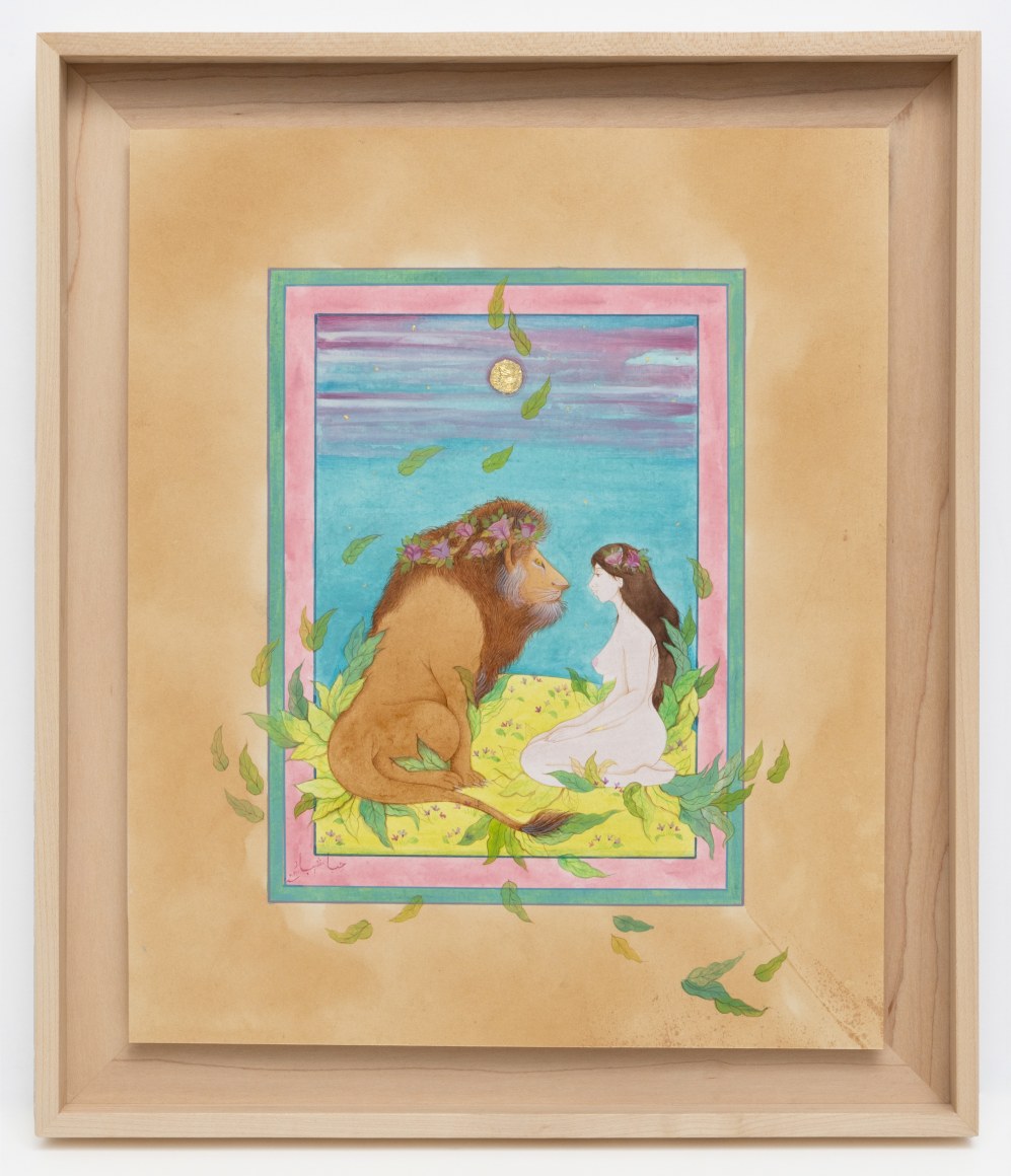 HIBA SCHAHBAZ, Self Portrait with Lion, 2024