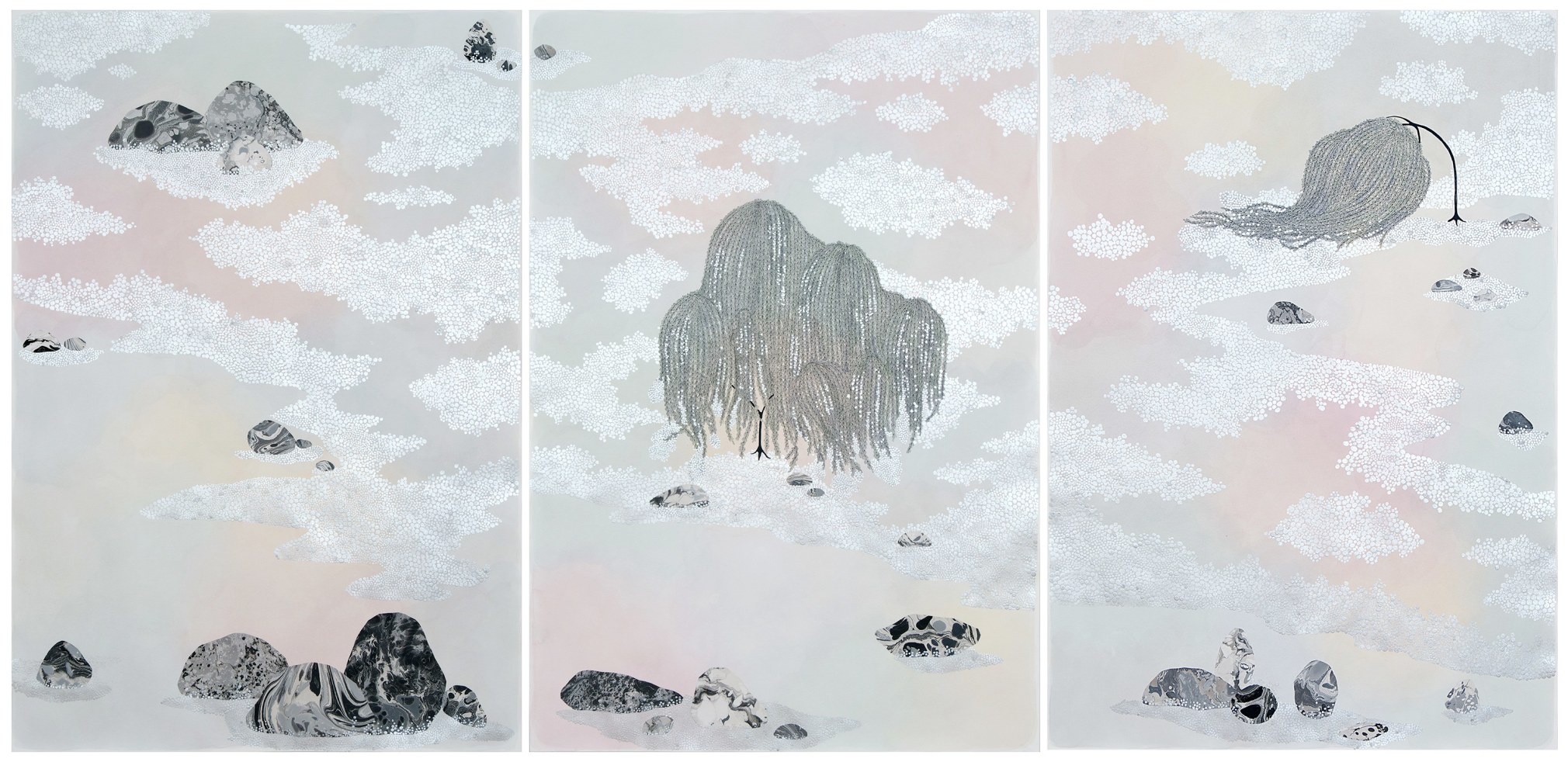 Crystal Liu, beached (weeping willows), "stay awhile more", 2018