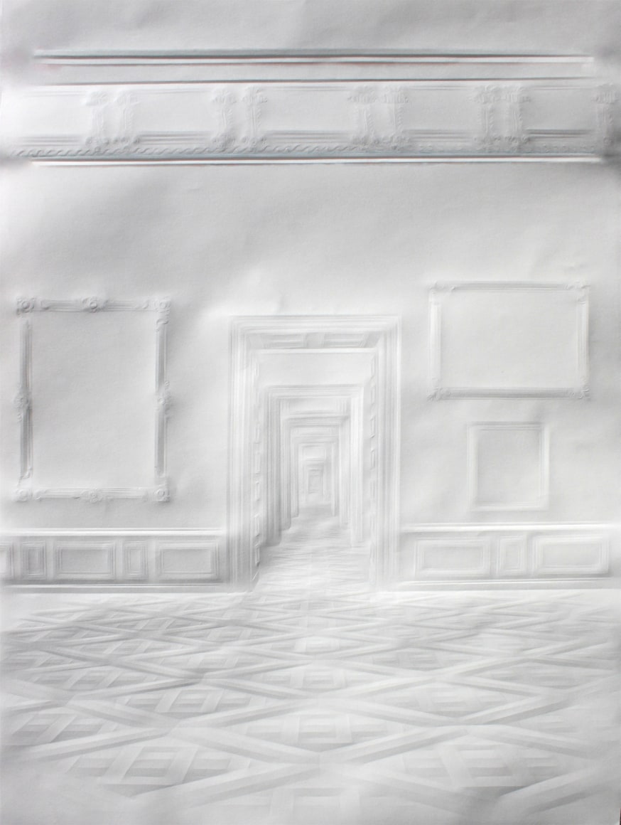 Simon Schubert, Untitled (Corridor and Pictures), 2014