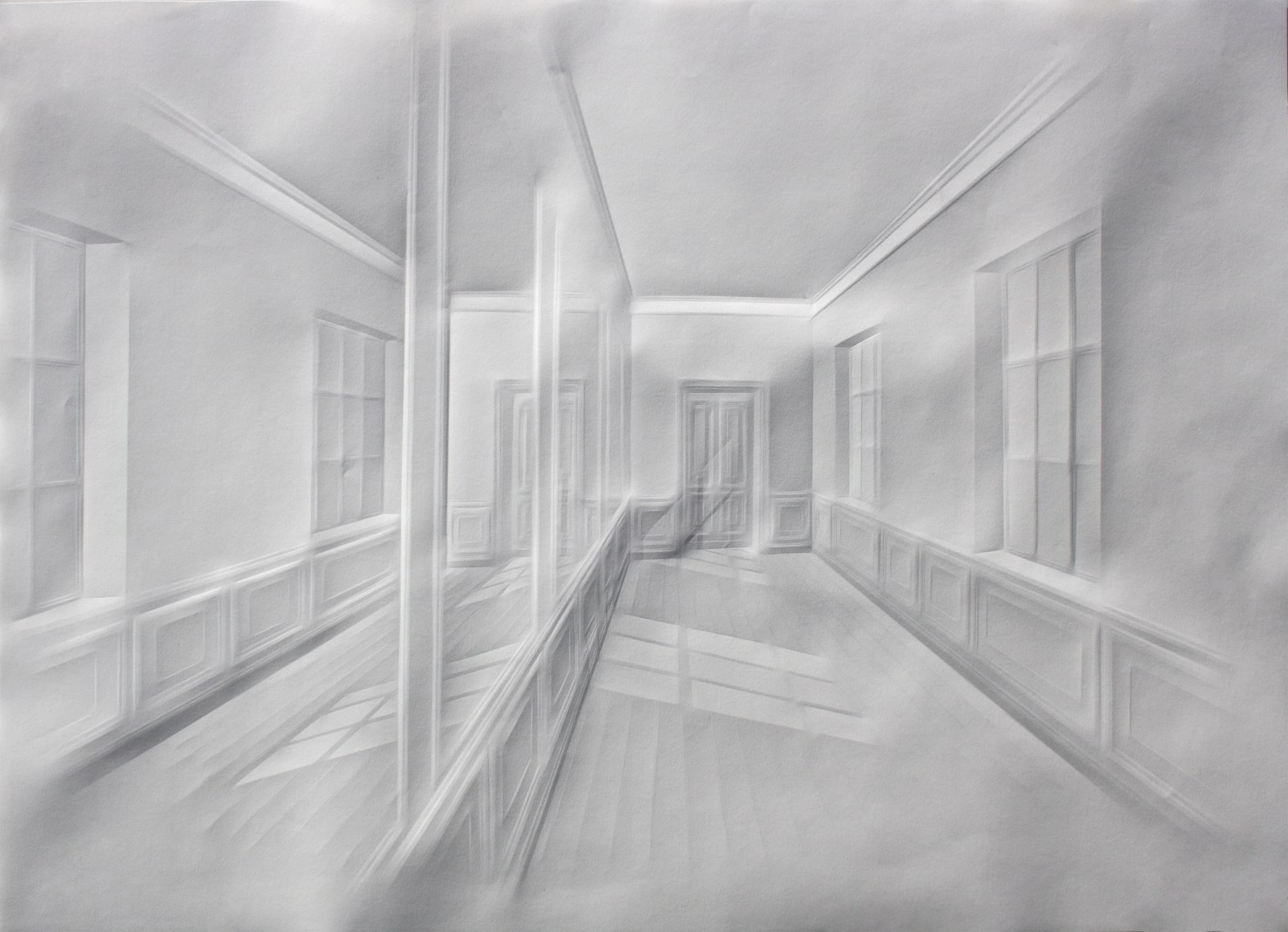 Simon Schubert, Untitled (Light in Hallway with Mirrors), 2015