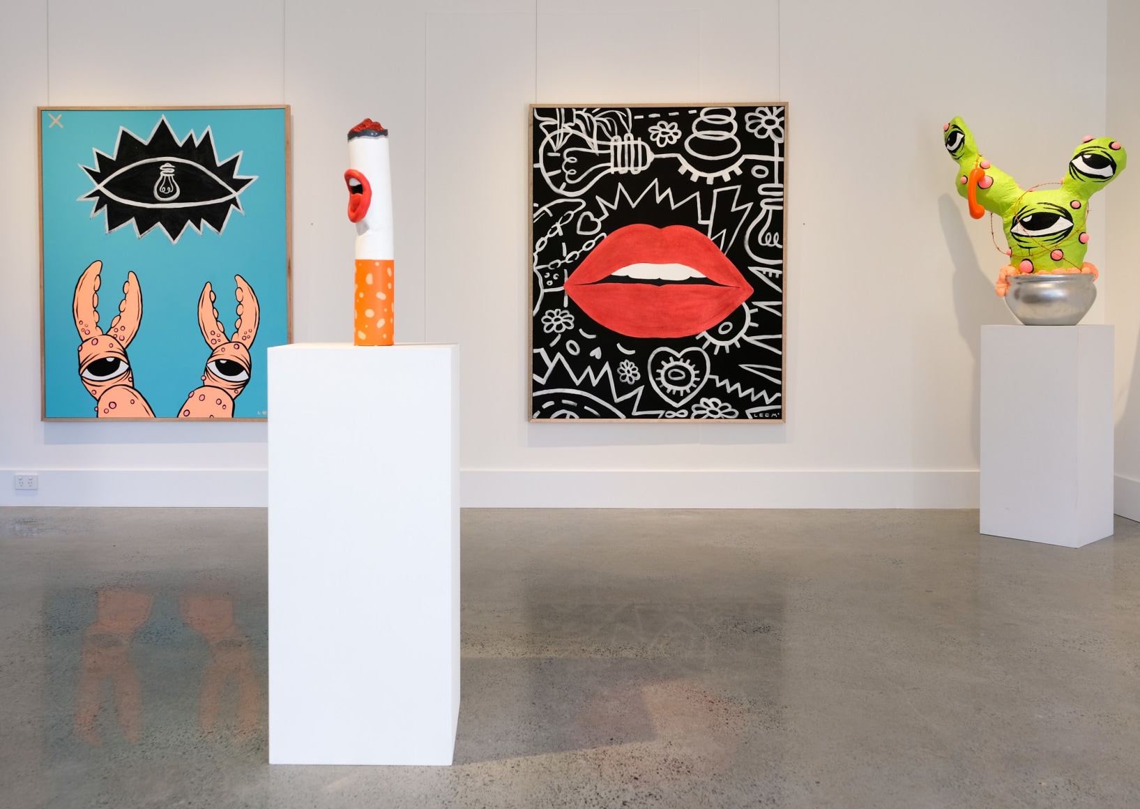 Lee McConnell Hypnagogic Tableau Installation View ​2019 Lone Goat Gallery