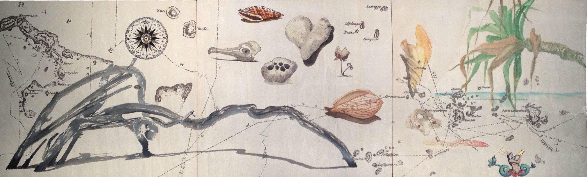 Anne Leon Beach memories Screen-prints on linen 2016