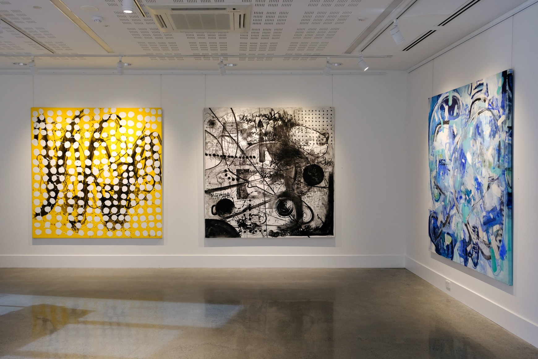 Richard Goodwin (L) Alexandra Mowday (R) Five Lone Goats on Cezanne's Mountain.  Installation View 2020