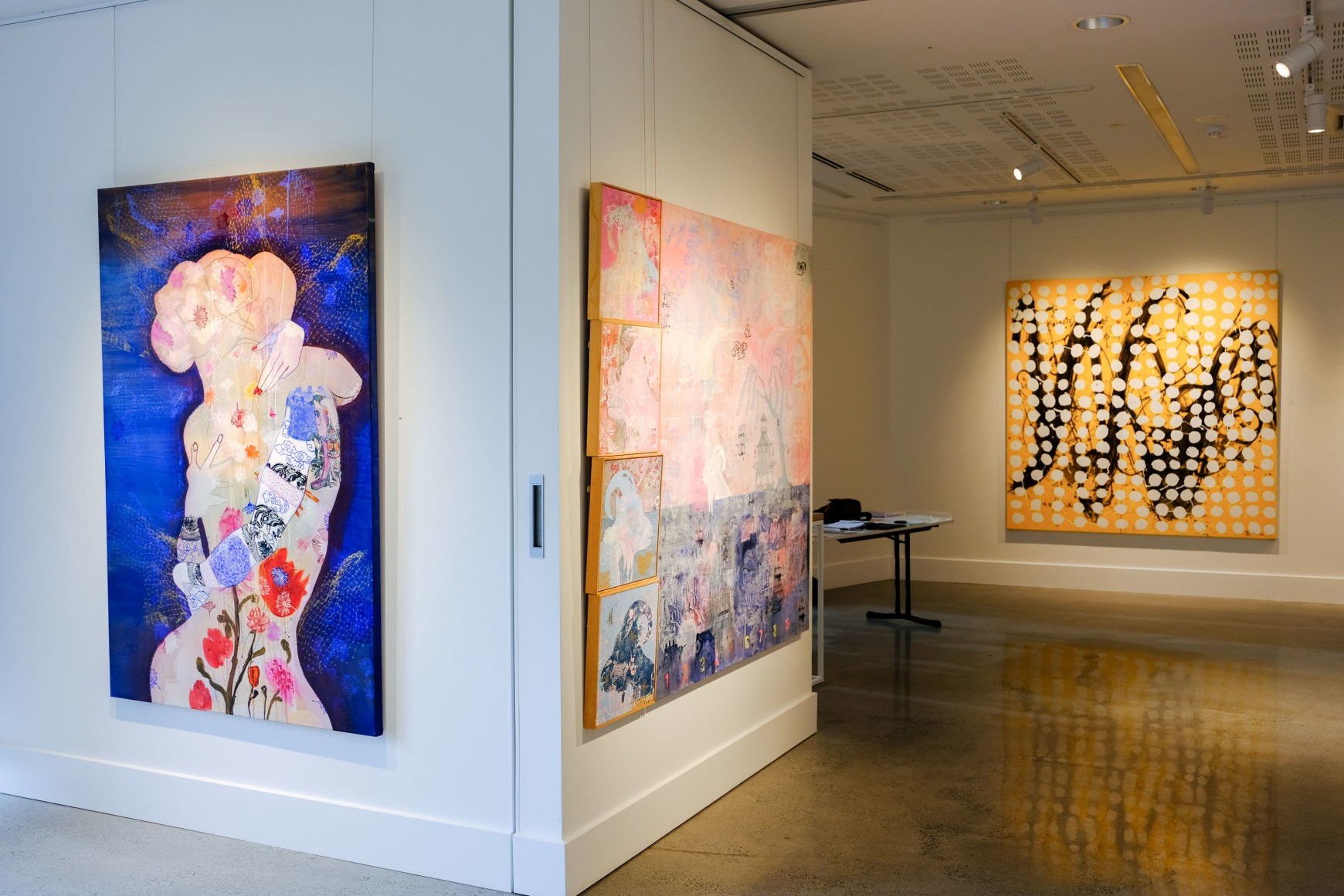 Wendy Arnold (L) ​Richard Goodwin (R) ​Five Lone Goats on Cezanne's Mountain.  Installation View 2020