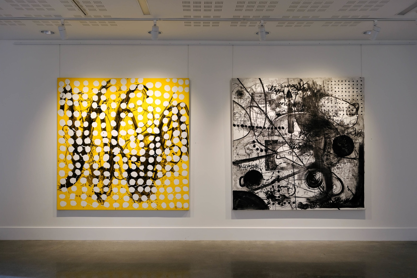 Richard Goodwin Five Lone Goats on Cezanne's Mountain.  Installation View 2020