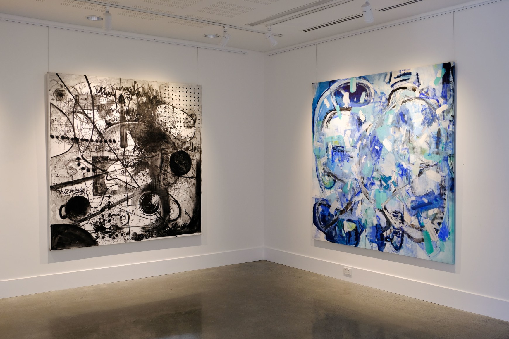 Richard Goodwin (L) ​Alexandra Mowday (R) Five Lone Goats on Cezanne's Mountain.  Installation View 2020