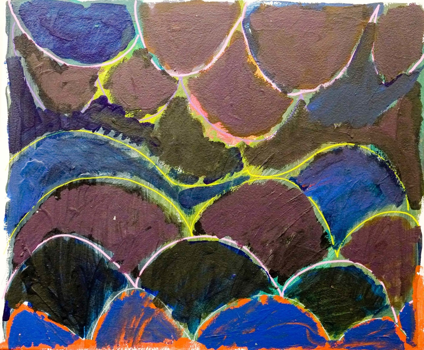 Leanne Rose Mountains Acrylic on canvas 50 cm x 60 cm 2018