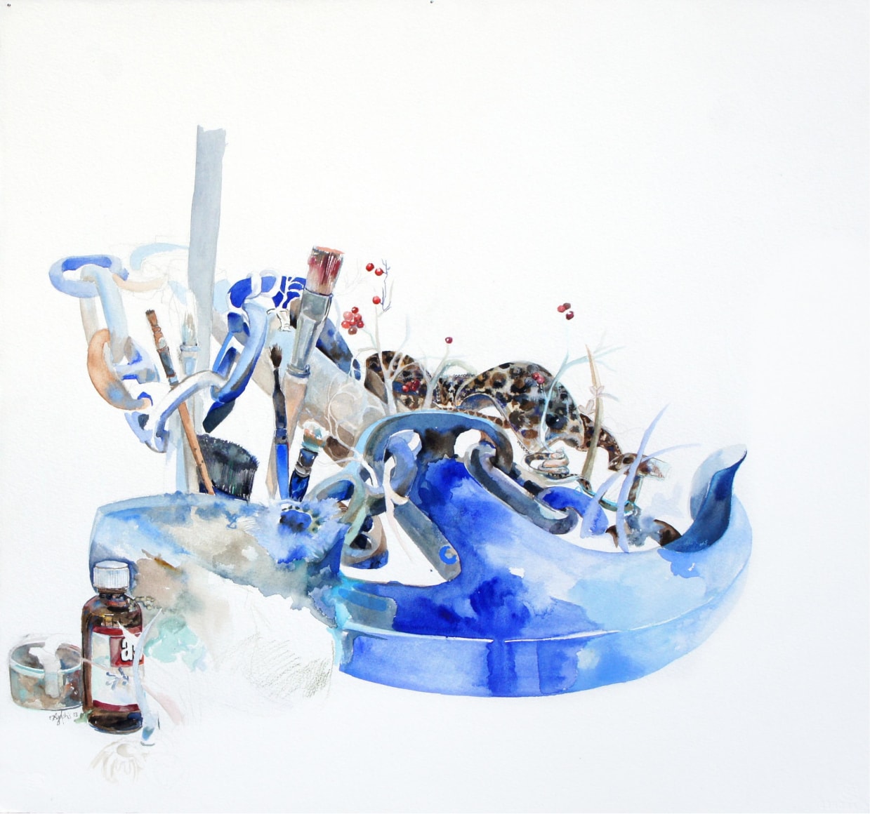 Amanda Humphries, Still Life Study (Perth) 3/5  watercolour and pencil on paper  60 x 60cm  2018
