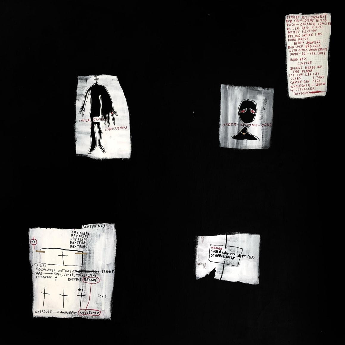 Lone Goat Gallery - Billy Bridle Epitome 2020 acrylic on canvas 90 x 90 cm