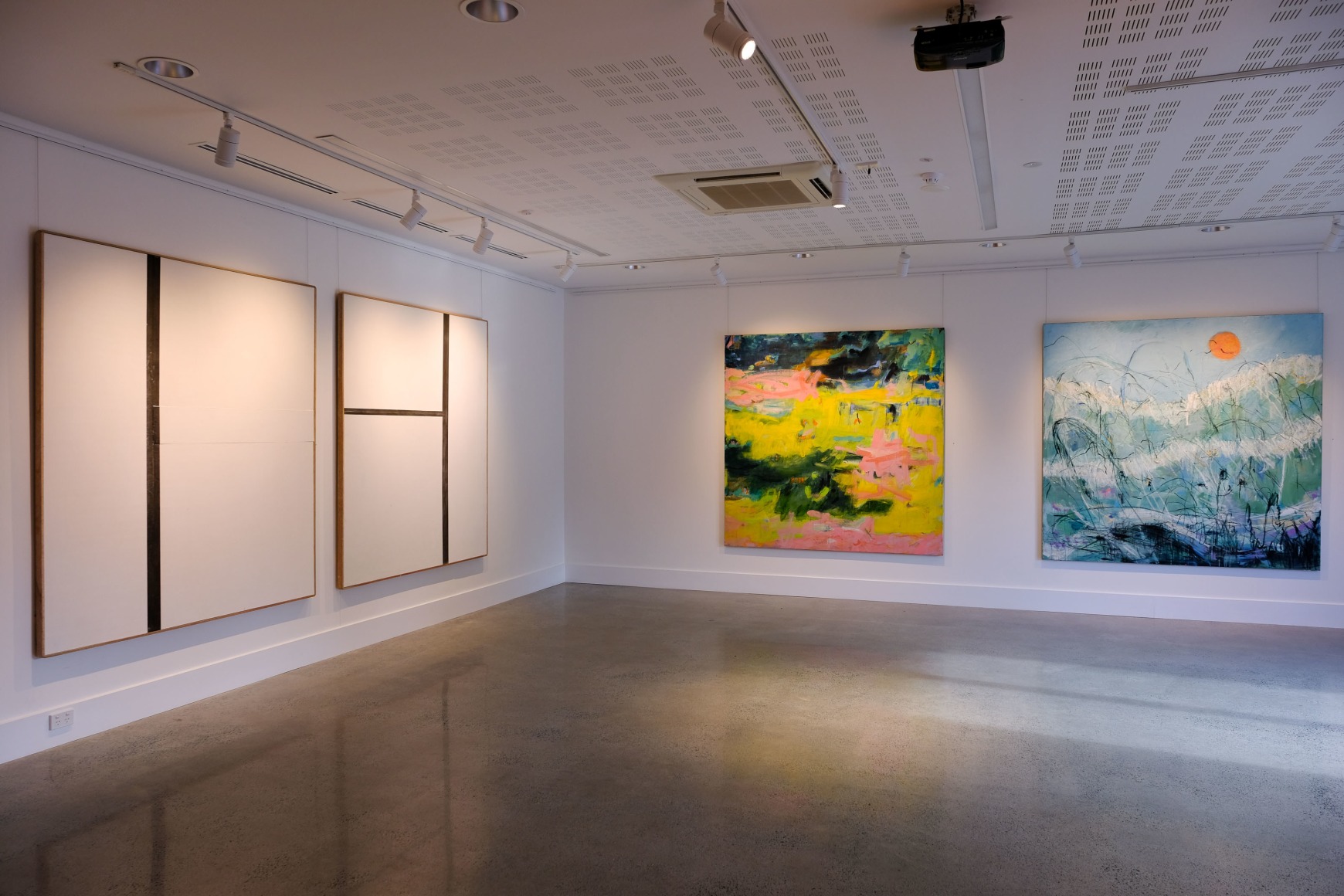 Matthew Gorgula (L) Andjana Pachkova (R) ​Five Lone Goats on Cezanne's Mountain.  Installation View 2020