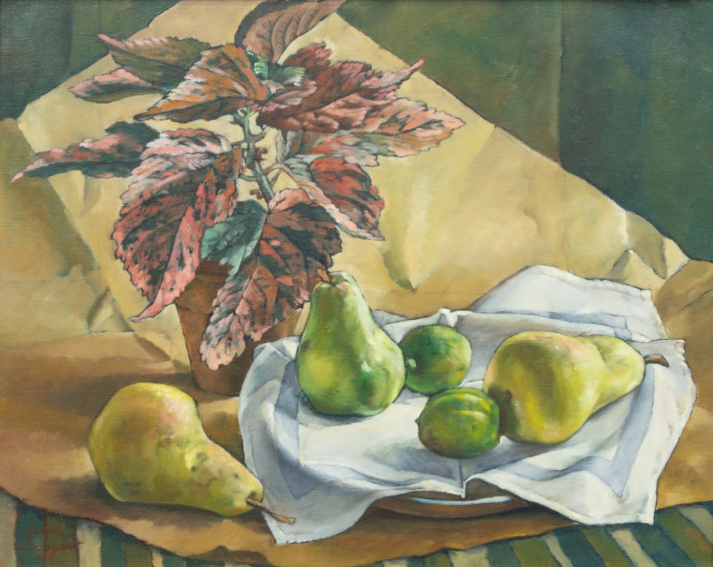 JEAN DONALD SWIGGETT (1910-1990), Pears, Lemons, Acalypha, c. 1950