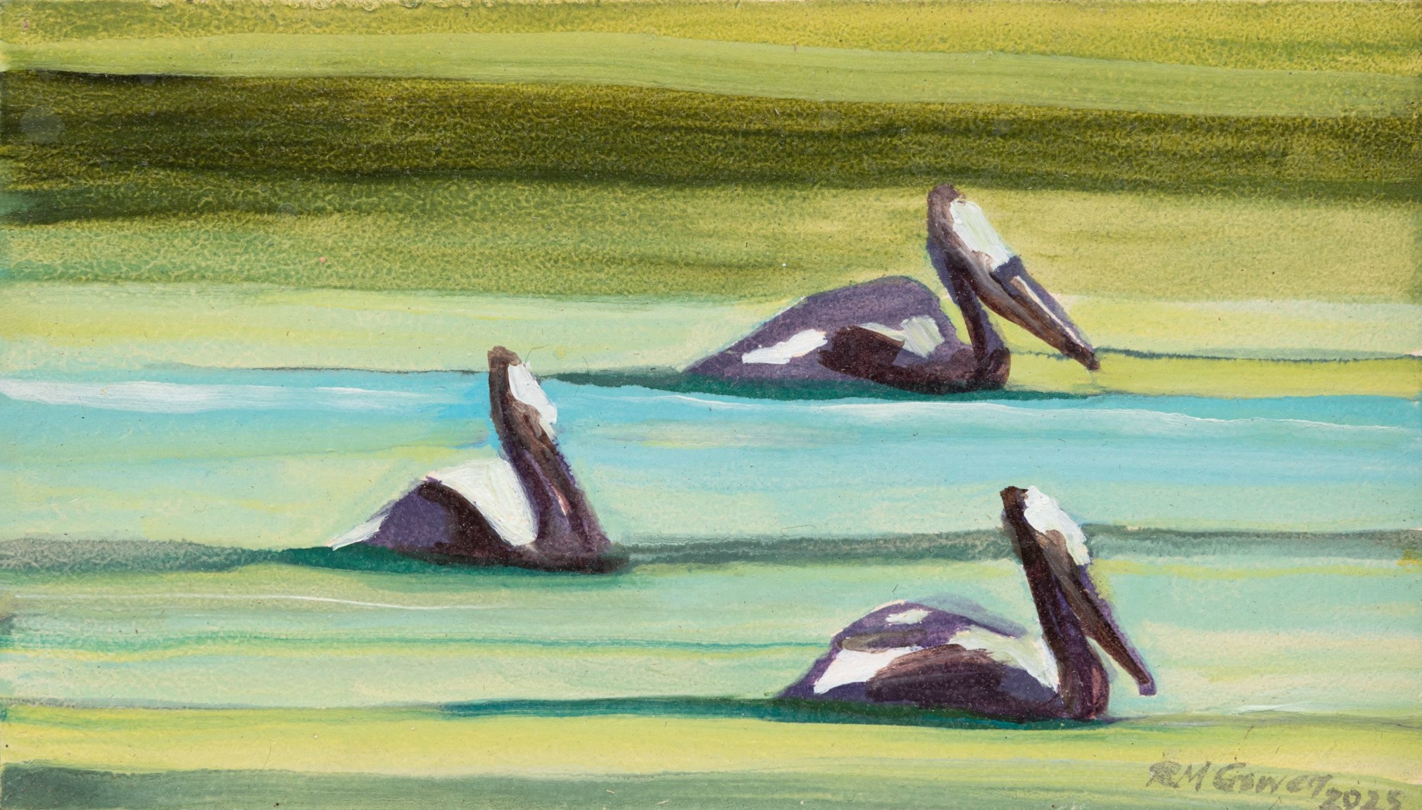 ROBIN GOWEN , Pelicans Three, 2025