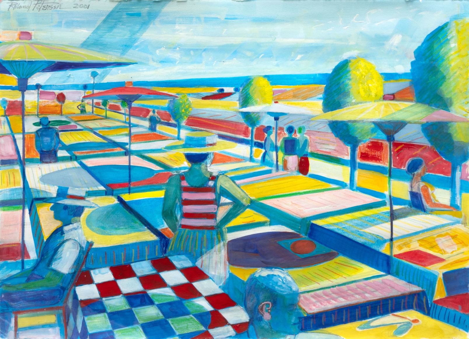 ROLAND PETERSEN, Picnic with 10 Figures, 2001