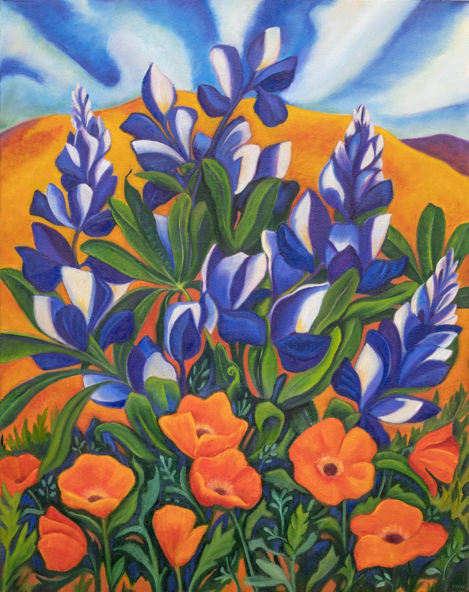 ANGELA PERKO, Poppies and Lupine, 2023