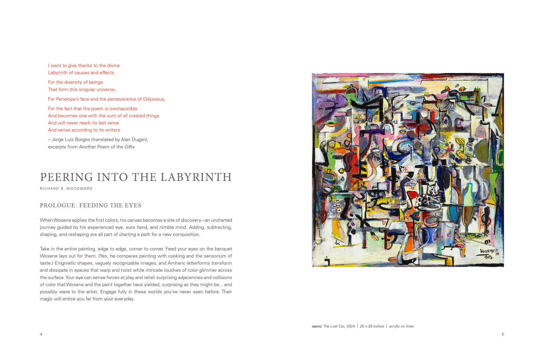 Pages 4 and 5 of WOSENE: Labyrinth of Words