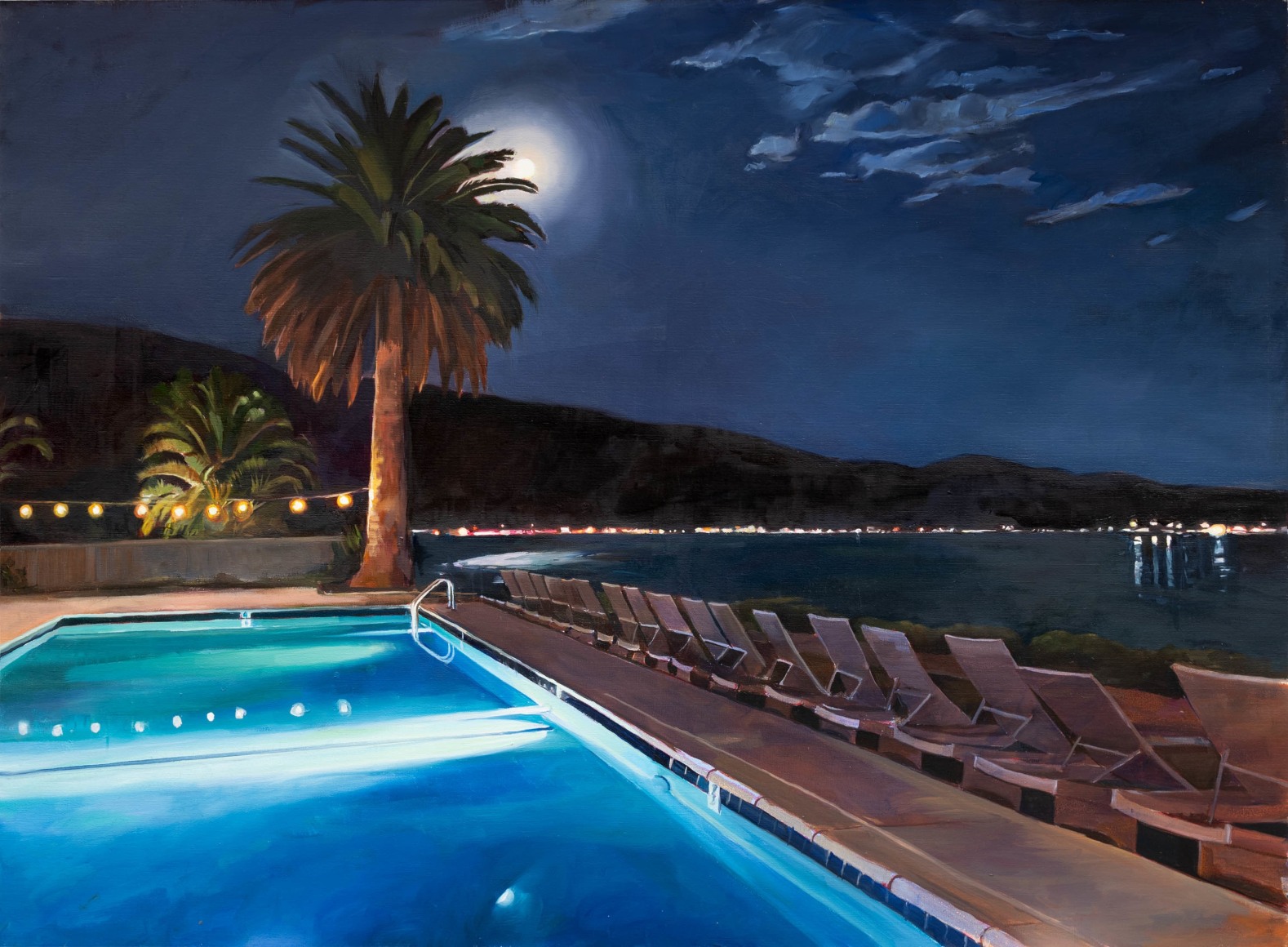 PATRICIA CHIDLAW , Full Moon, Cliff House Pool, 2024