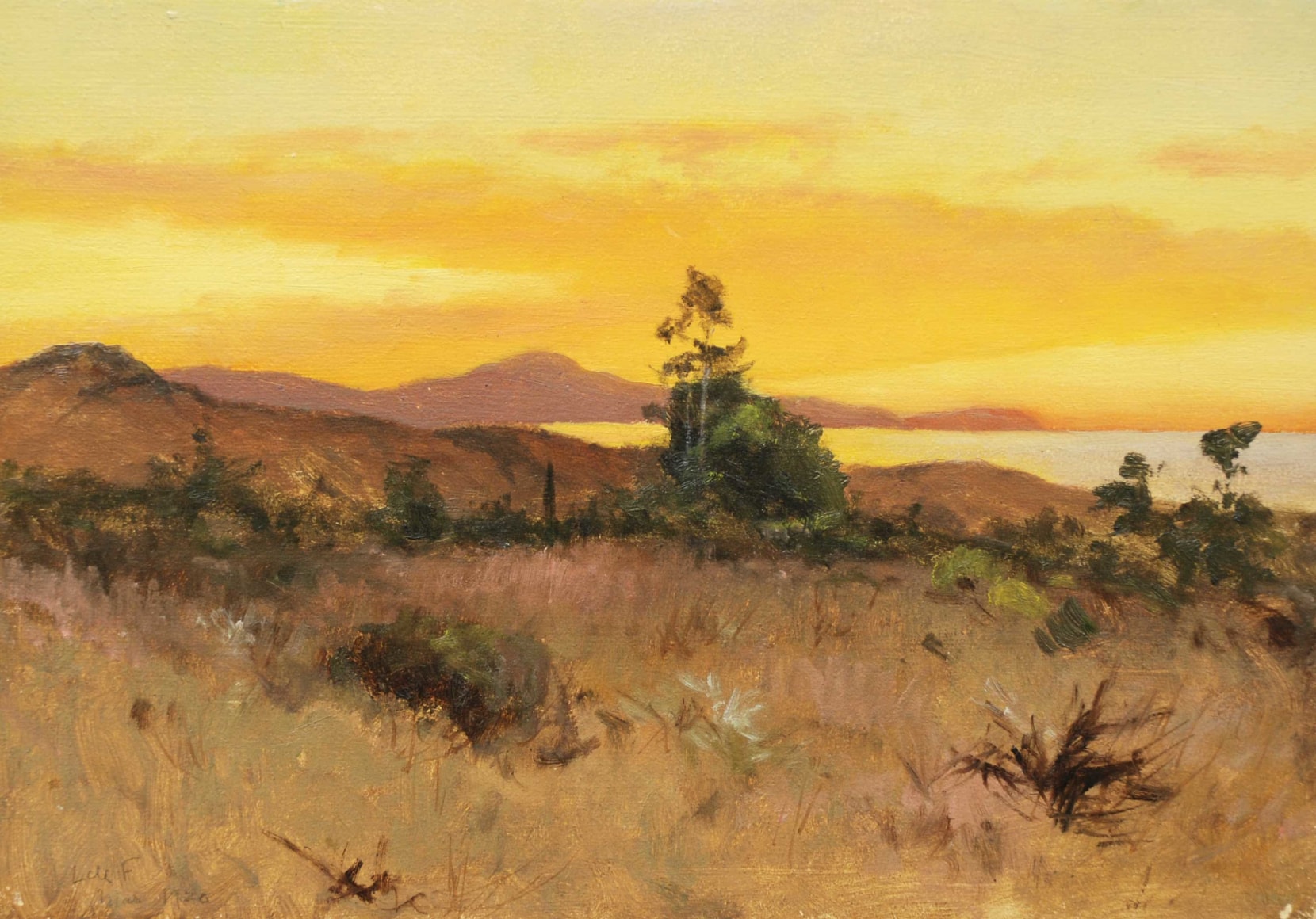 LOCKWOOD DE FOREST (1850-1932), Rincon Peak Just Before Dawn, March 1920