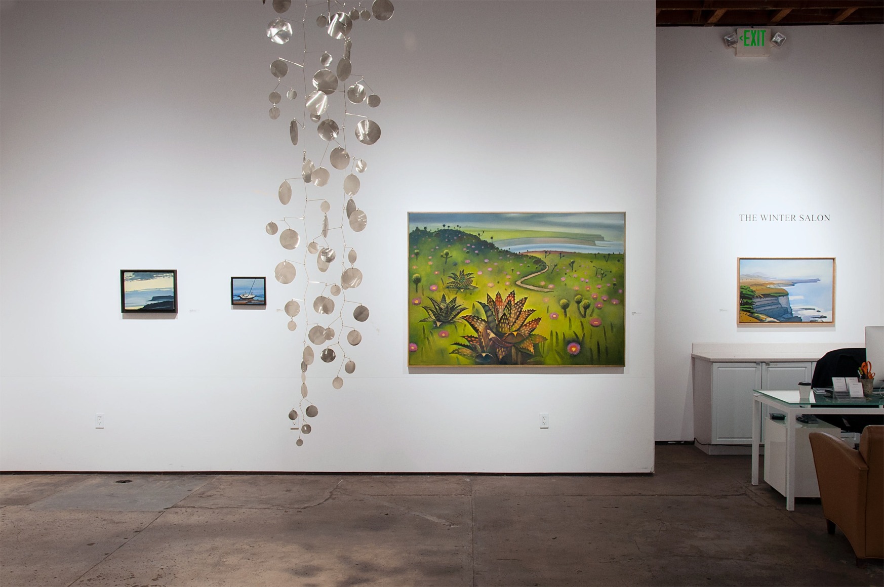Installation photograph of The Winter Salon II, 2019 with Hank Pitcher and Ken Bortolazzo