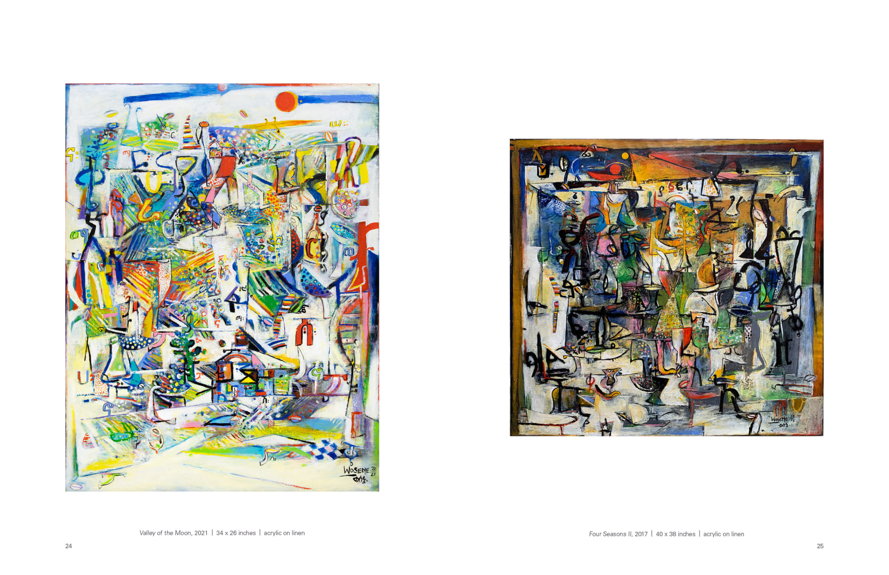 Pages 24 and 25 of WOSENE Labyrinth of Words